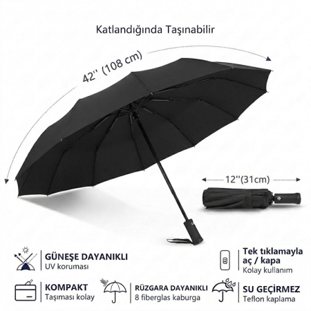 5100 8 Telli Işıklı Şemsiye