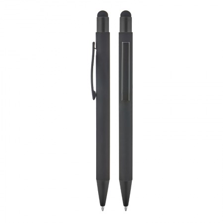 1027 Metal Tükenmez Touchpen Rubber Gövde Kalem