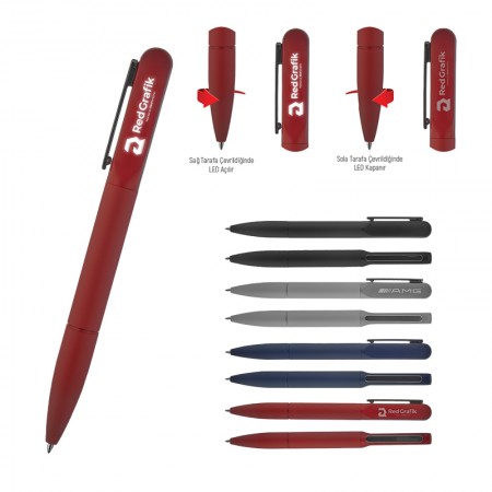 1250 Ledli Metal Tükenmez Kalem